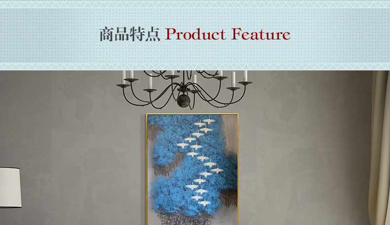 現(xiàn)代簡約抽象畫 客廳掛畫臥室藝術裝飾畫 手繪油畫  白雁過林