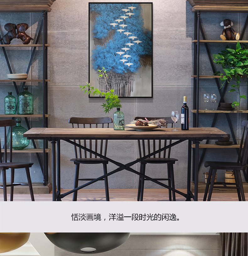 現(xiàn)代簡約抽象畫 客廳掛畫臥室藝術裝飾畫 手繪油畫  白雁過林