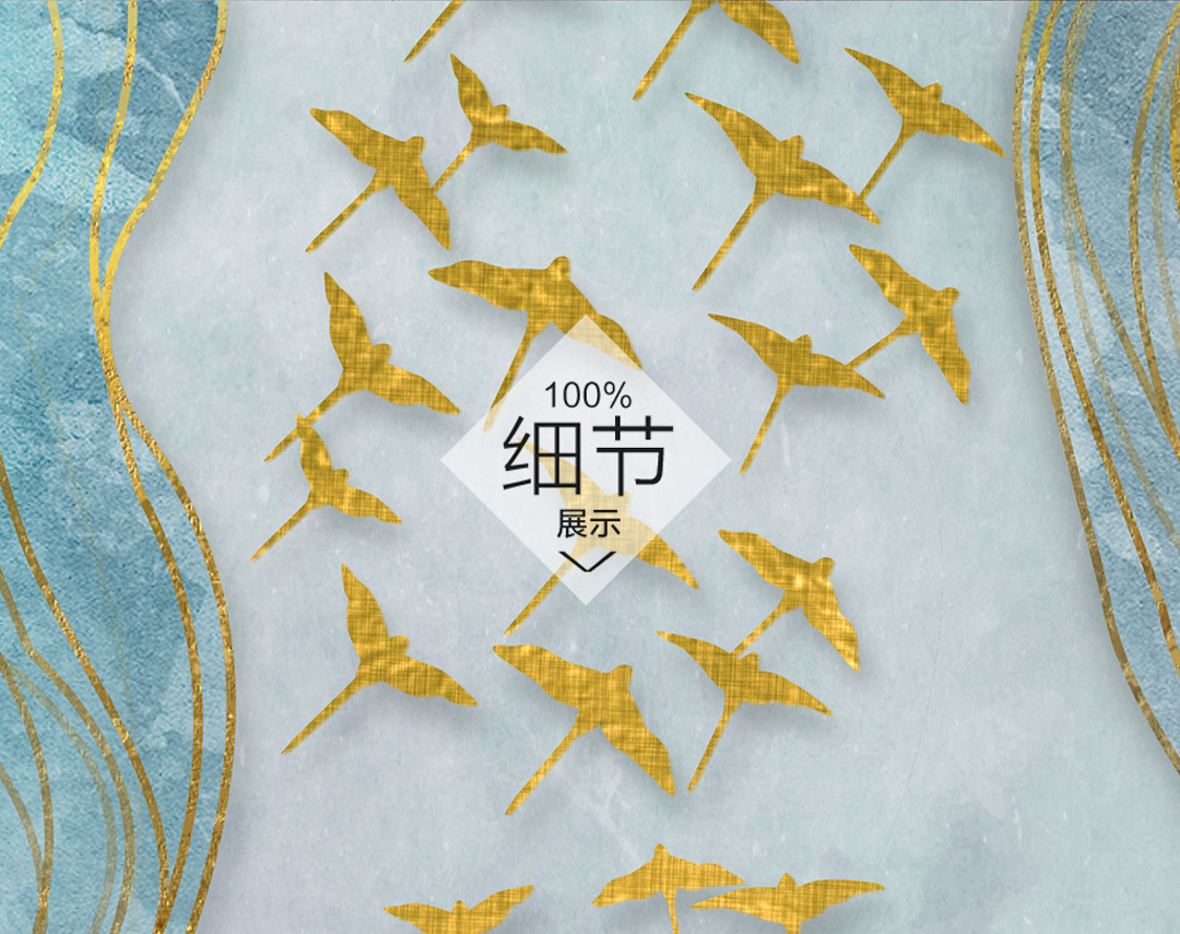 現(xiàn)代簡約抽象畫 客廳掛畫 臥室藝術(shù)裝飾畫 手繪油畫 金雁過境