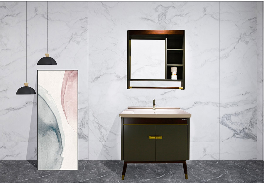 落地式陶瓷浴室柜,現(xiàn)代簡約實(shí)木浴室柜,GOHGOH浴室柜