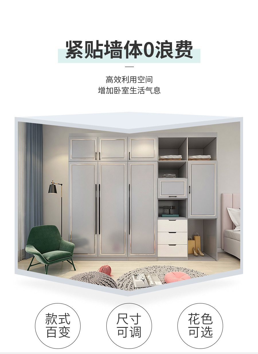 星空梵高整體定制衣柜 林茲之夜·法式門(mén)芯衣柜